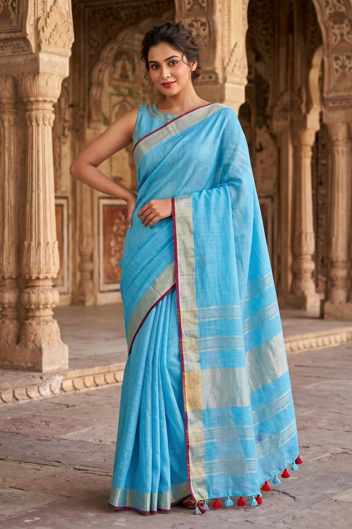 Mehira -Cotton Linen Saree