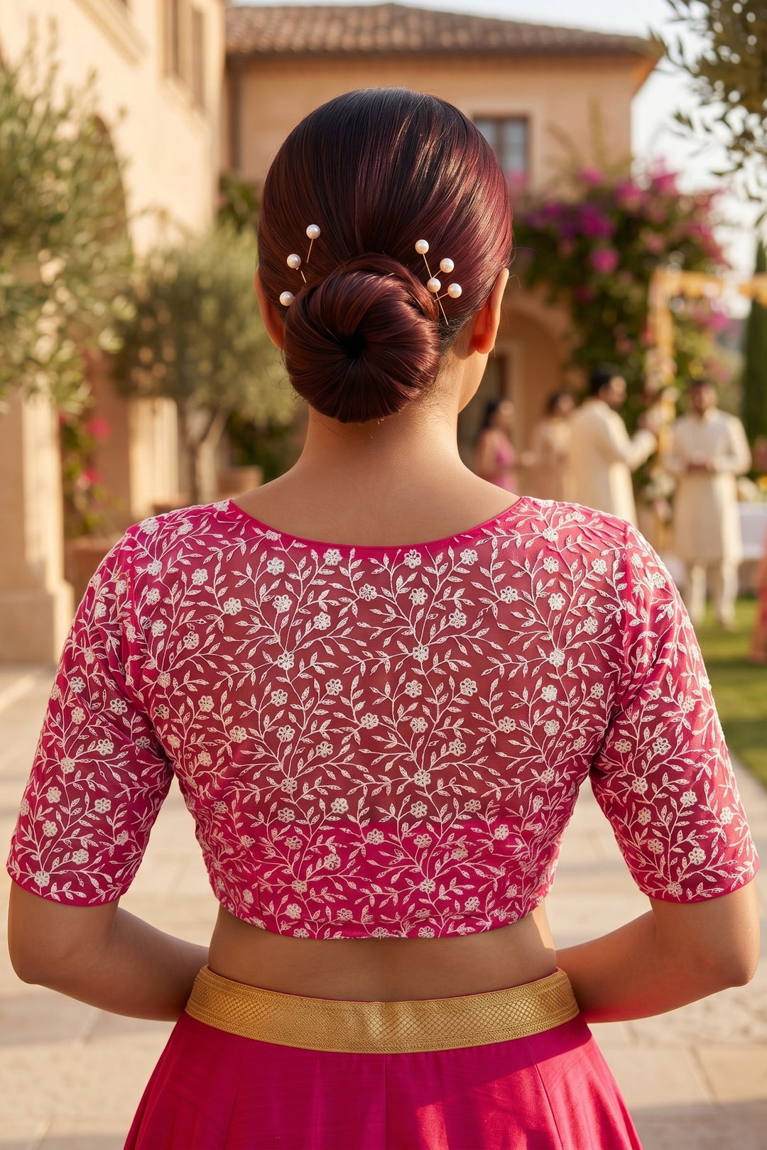 A Quiet Connection- Designer Net Blouse