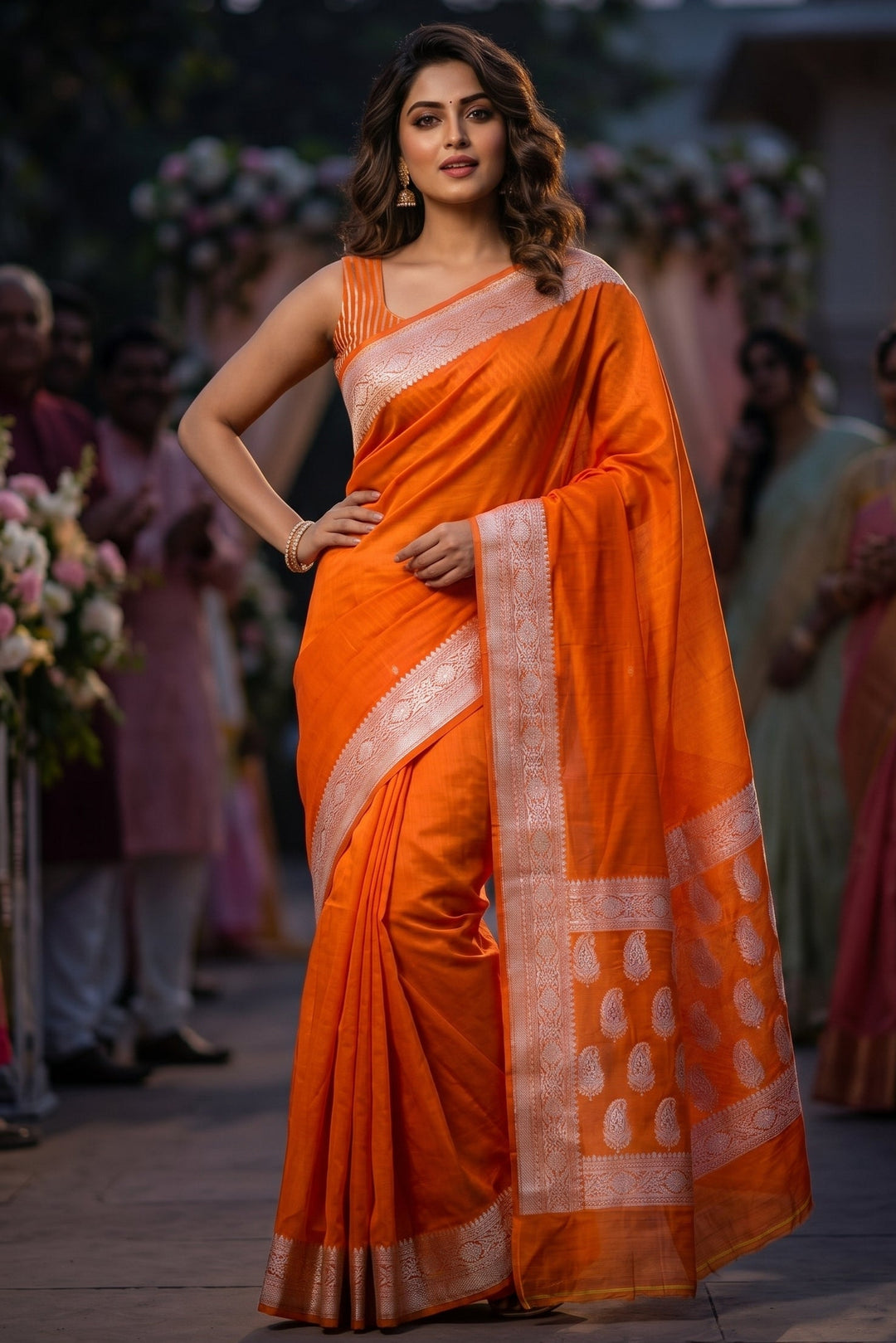 Indian Beauty-Semi Georgette Banarasi Saree