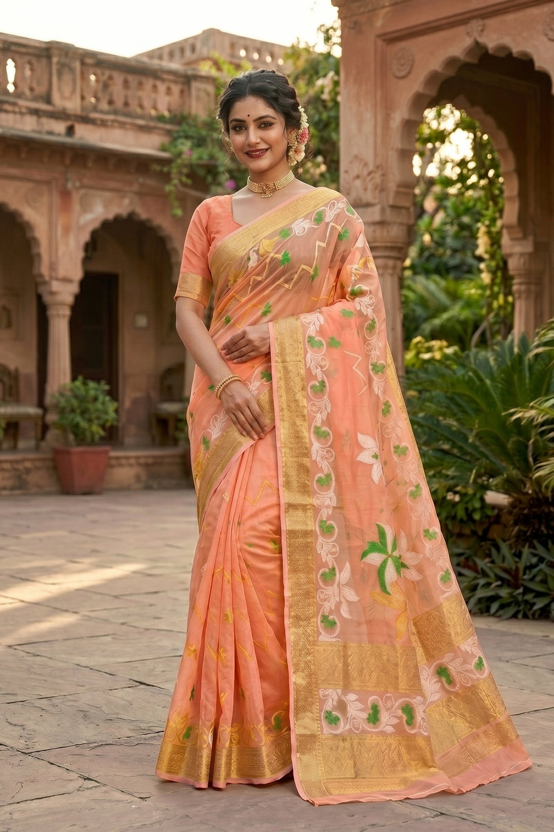 Nirjharini Dhakai Jamdani Saree