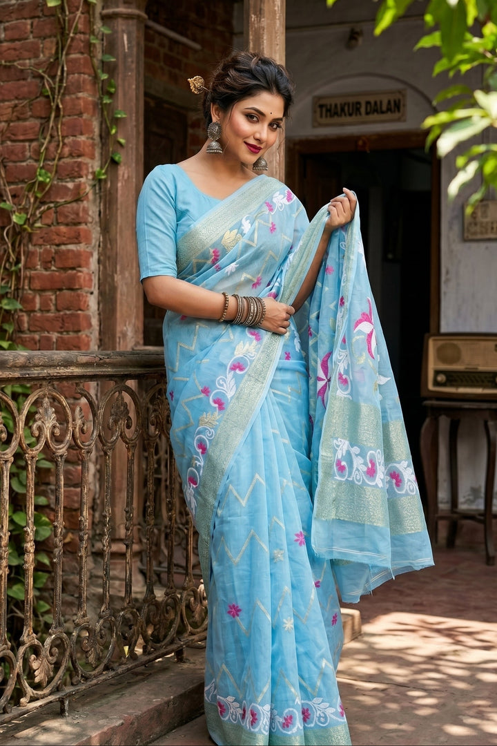 Nirjharini Dhakai Jamdani Saree