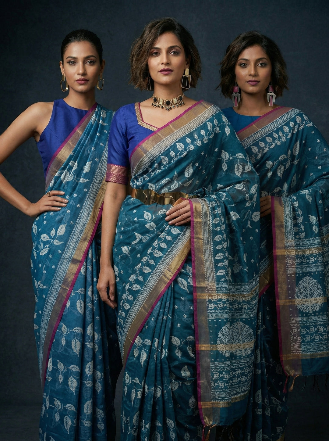 Tulir Tan Cotton Silk Saree