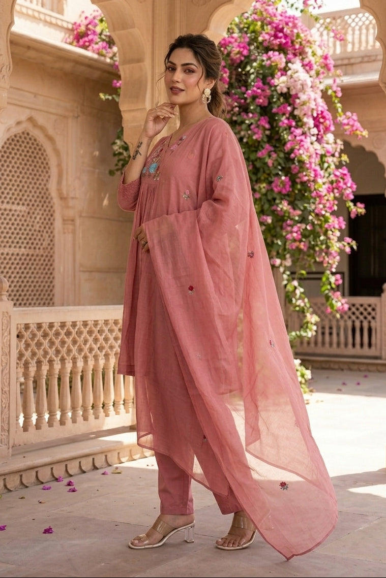 First Blush Cotton Kurti Set