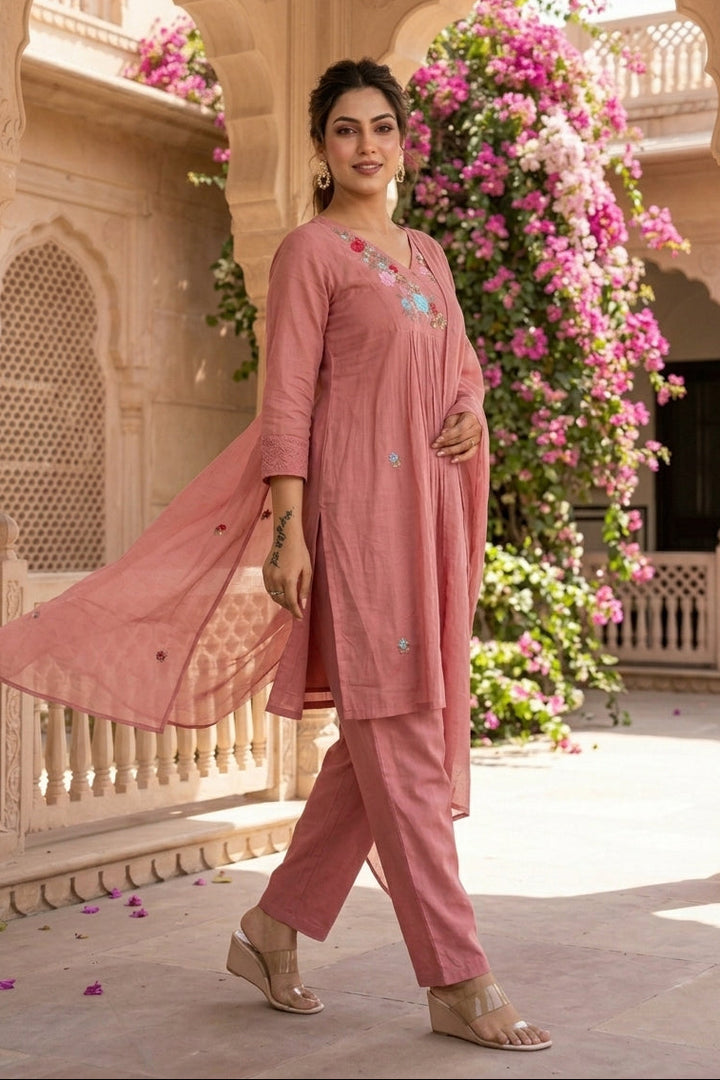 First Blush Cotton Kurti Set