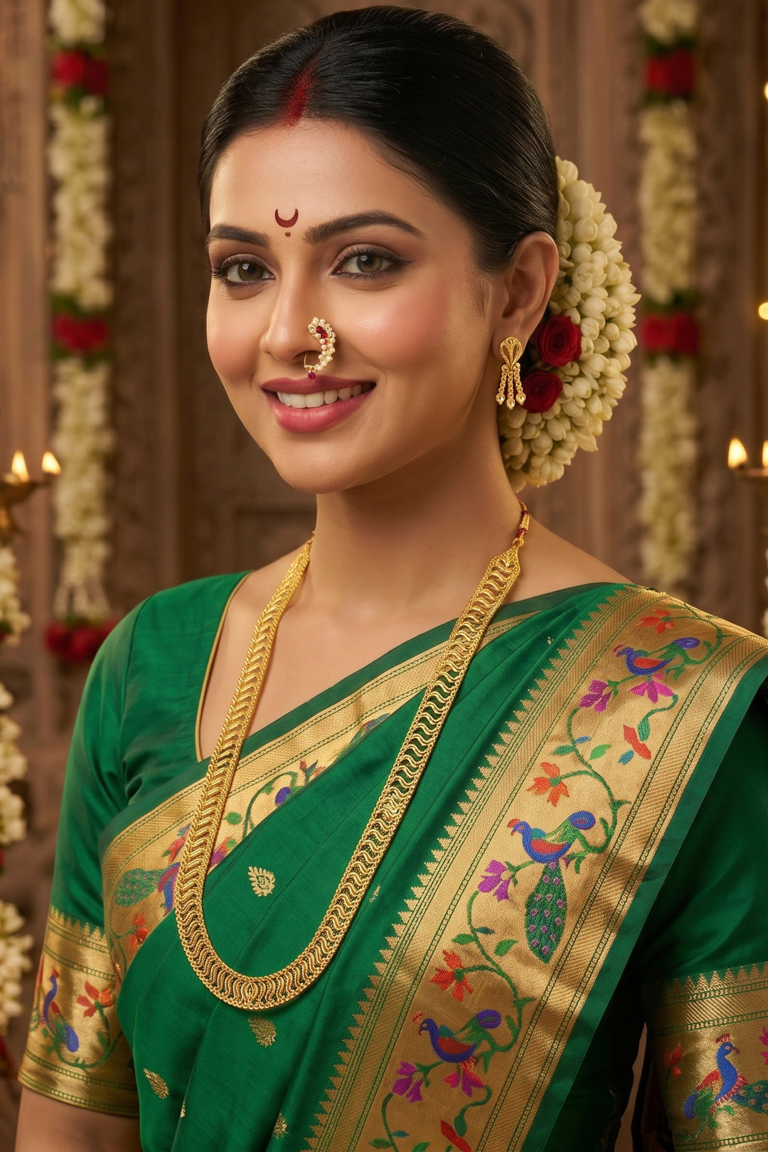 Crowned In Gold -Necklace & Earring Set (Combo 2)