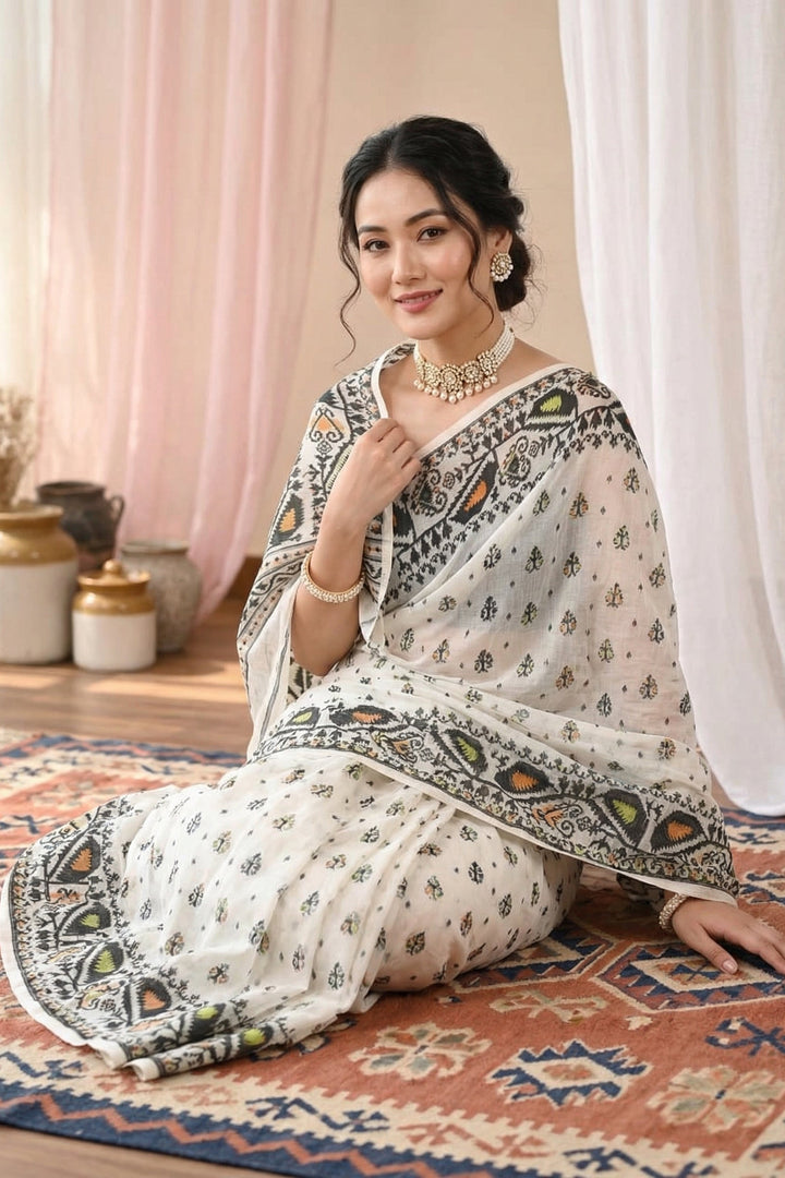Sudarshana Dhakai Jamdani Saree