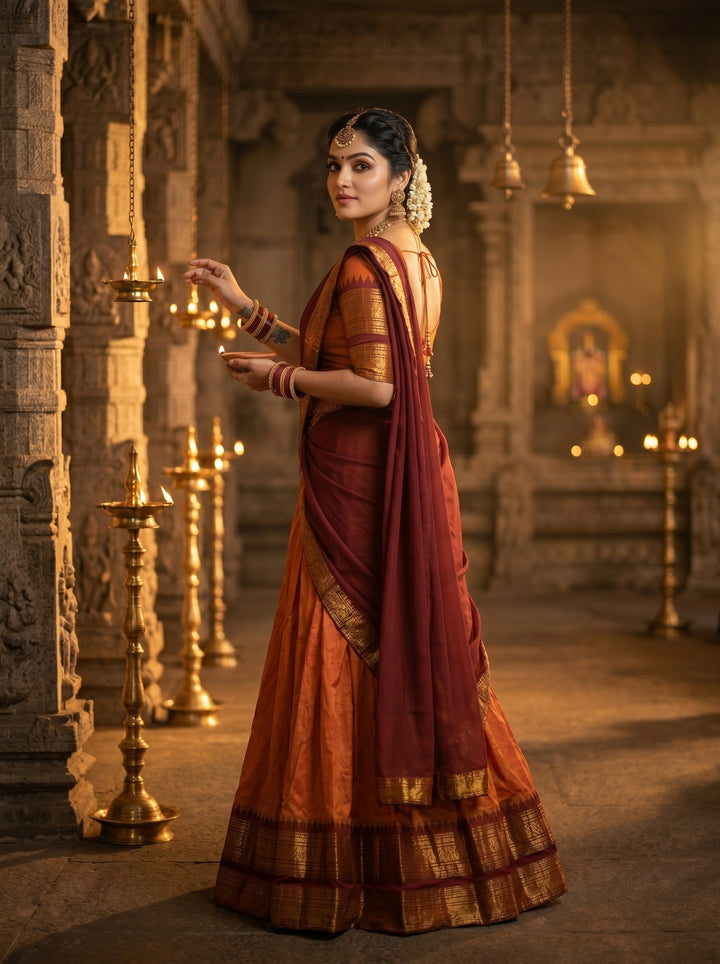Chennai Queen-Kanchipuram Silk lehenga