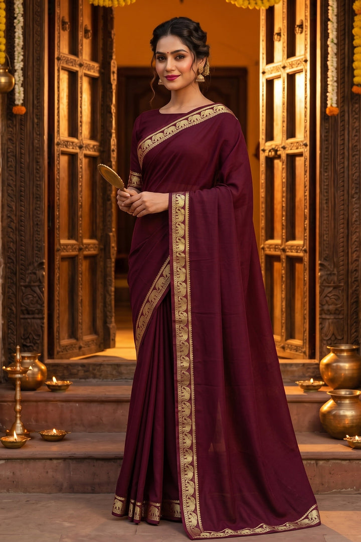 Kunjara in Style Crepe Silk Saree