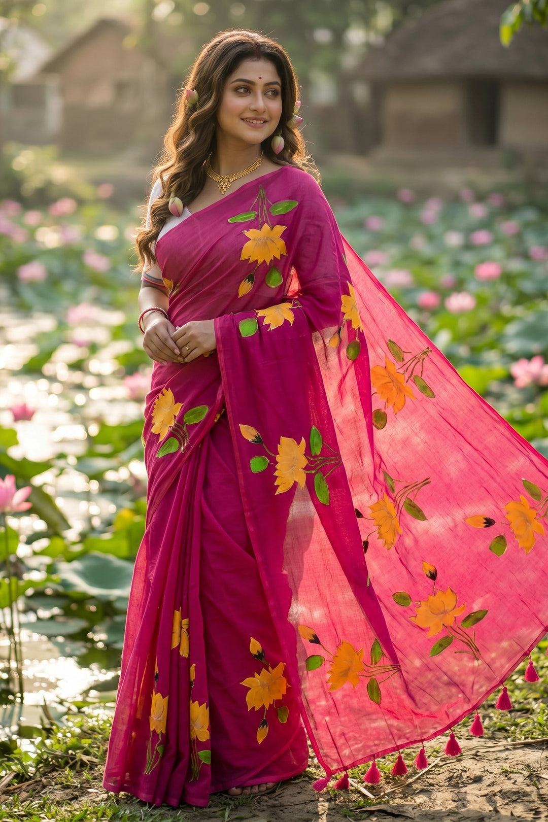 Podmosmita Mul Cotton Saree
