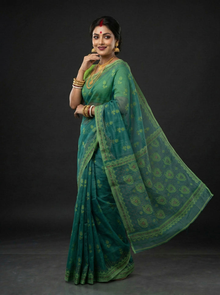 Pata Bahar Bengal Jamdani Saree