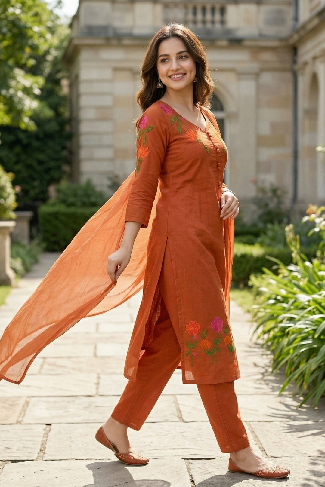 Nature Glow Cotton Kurti Set