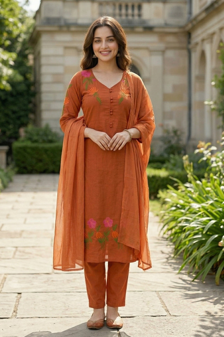Nature Glow Cotton Kurti Set