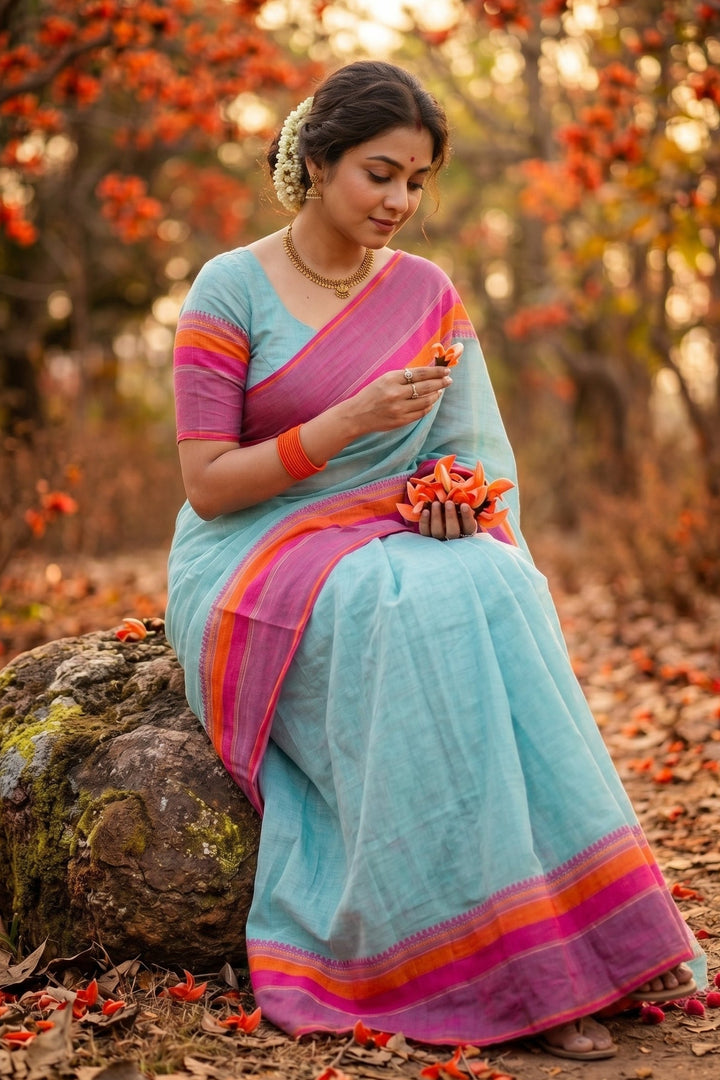 Snigdha Probha Dhaniyakhali Khadi Cotton Saree
