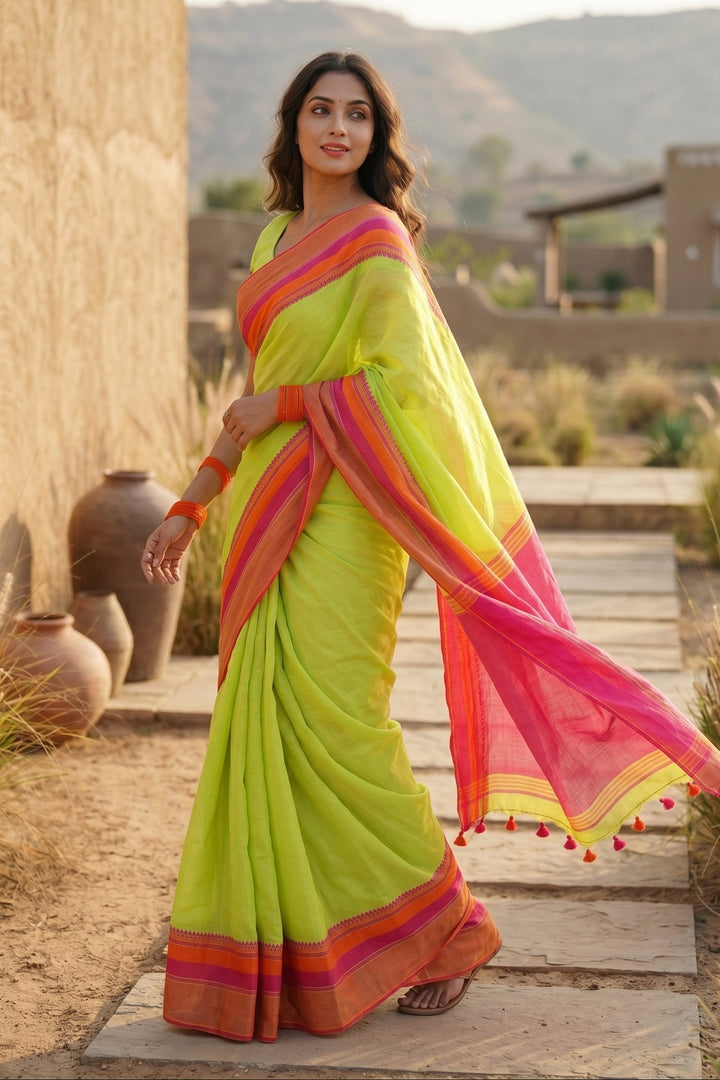 Snigdha Probha Dhaniyakhali Khadi Cotton Saree