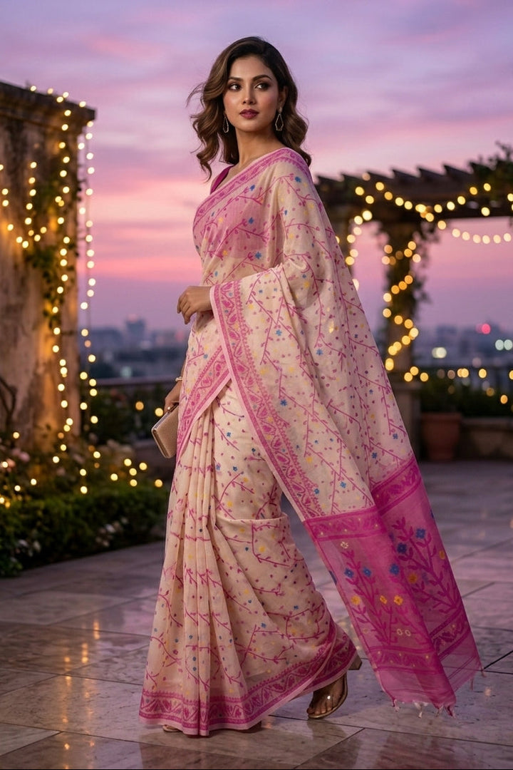 Chandraboli Jamdani Saree