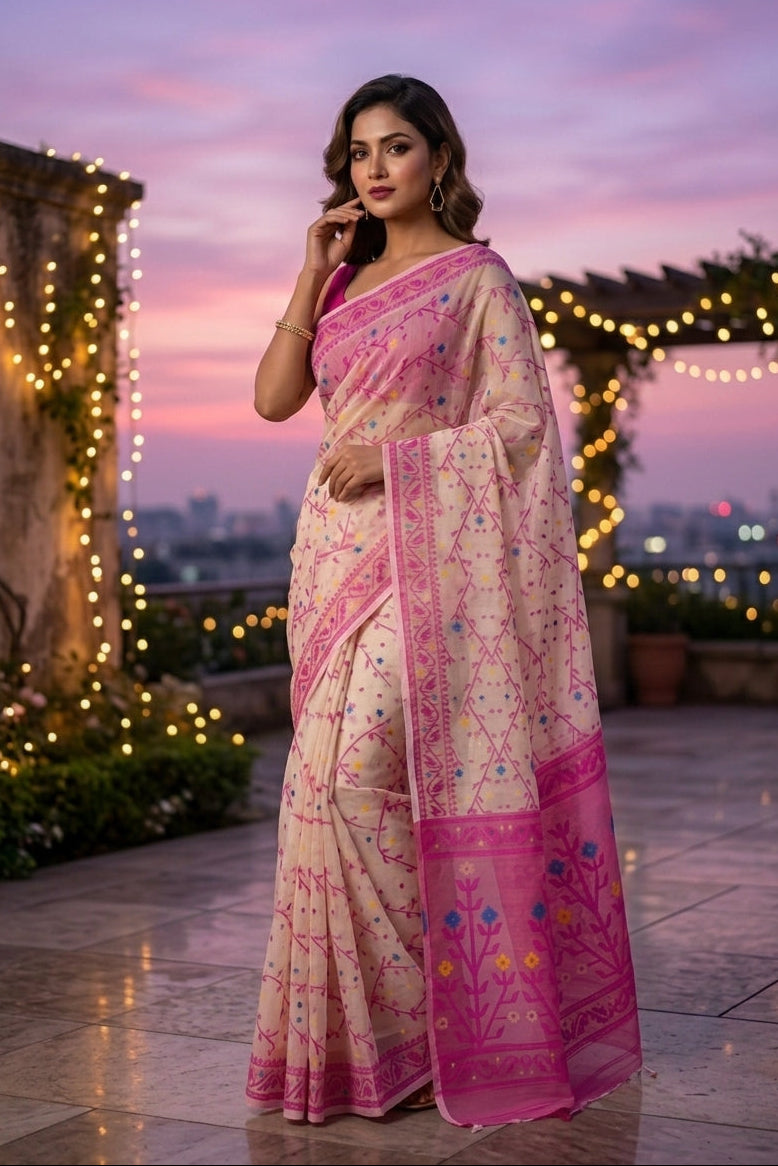Chandraboli Jamdani Saree