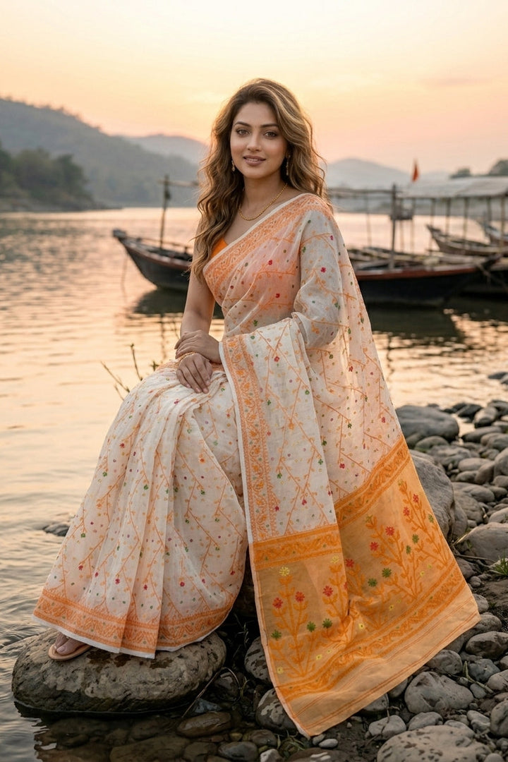 Chandraboli Jamdani Saree