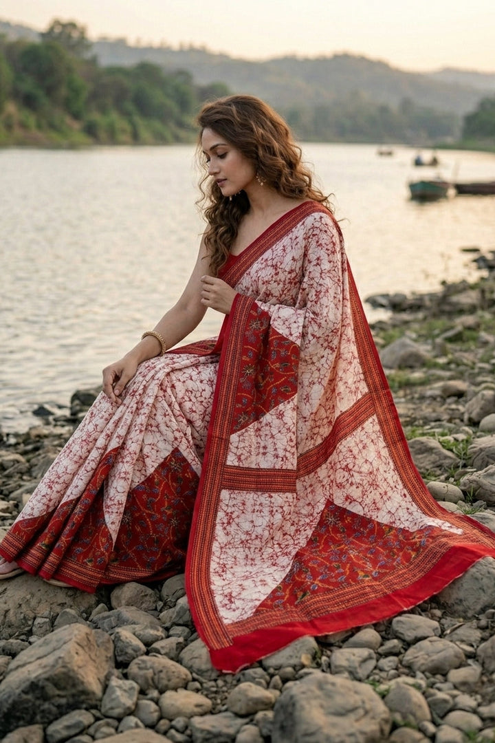Trikon Ranga Fancy Silk Saree