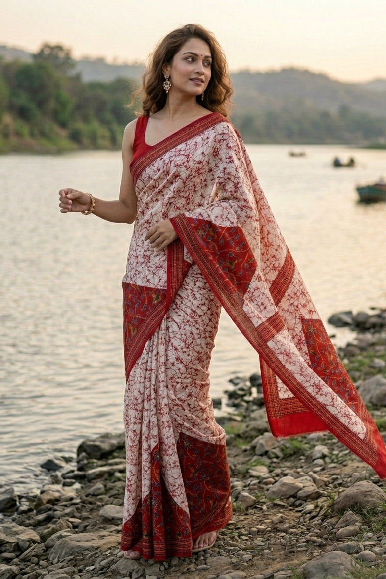Trikon Ranga Fancy Silk Saree