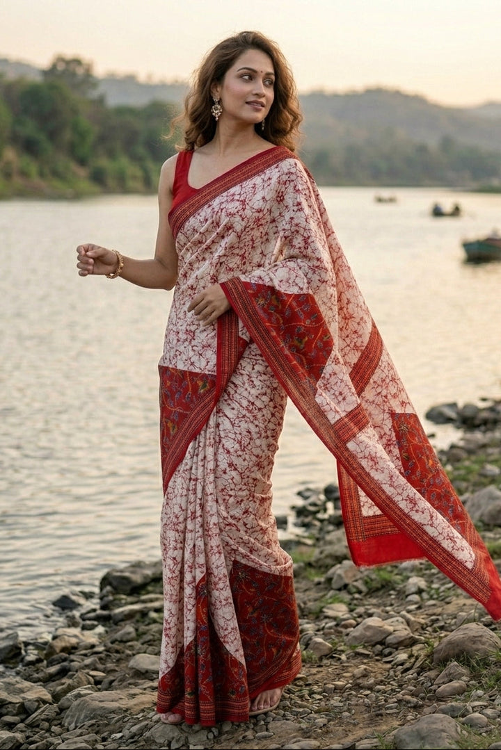 Trikon Ranga Fancy Silk Saree