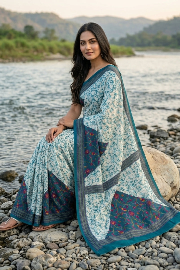 Trikon Ranga Fancy Silk Saree