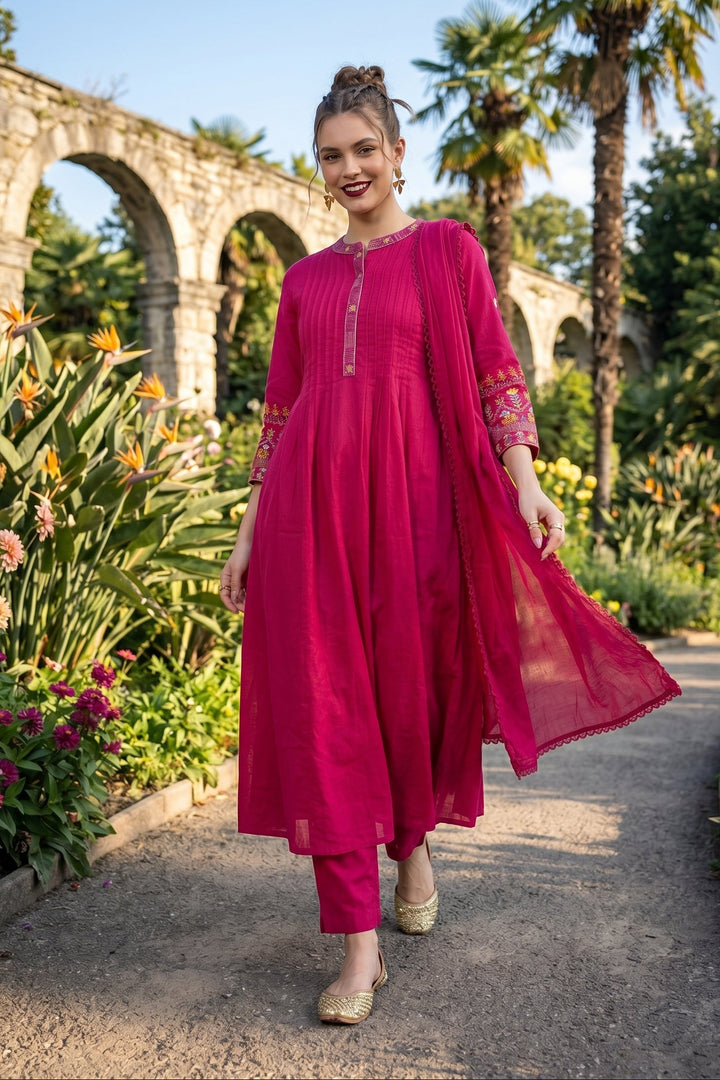 Summer Elegance Cotton Kurti Set