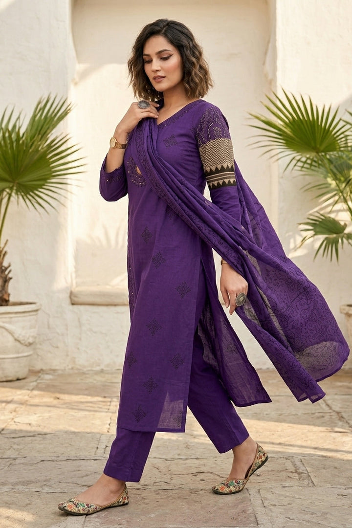 Anvee Cotton Kurti Set