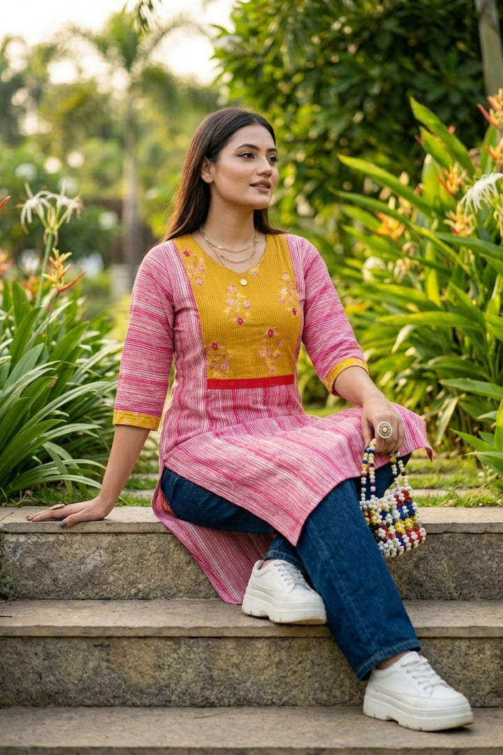 Sun Diva Cotton  Kurti
