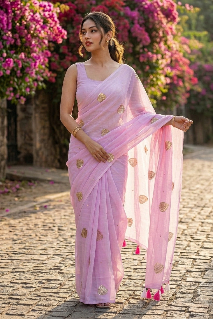 Bosonto Bilash Mul Cotton Saree