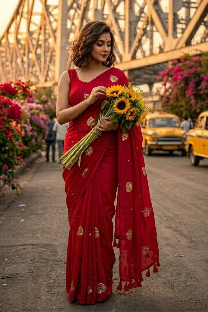 Bosonto Bilash Mul Cotton Saree