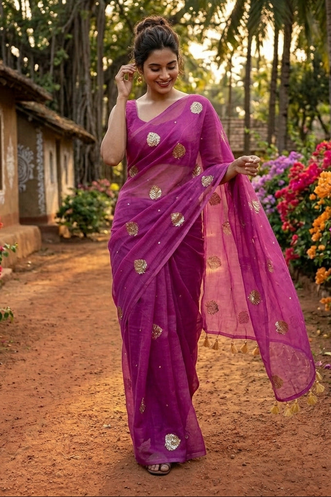 Bosonto Bilash Mul Cotton Saree