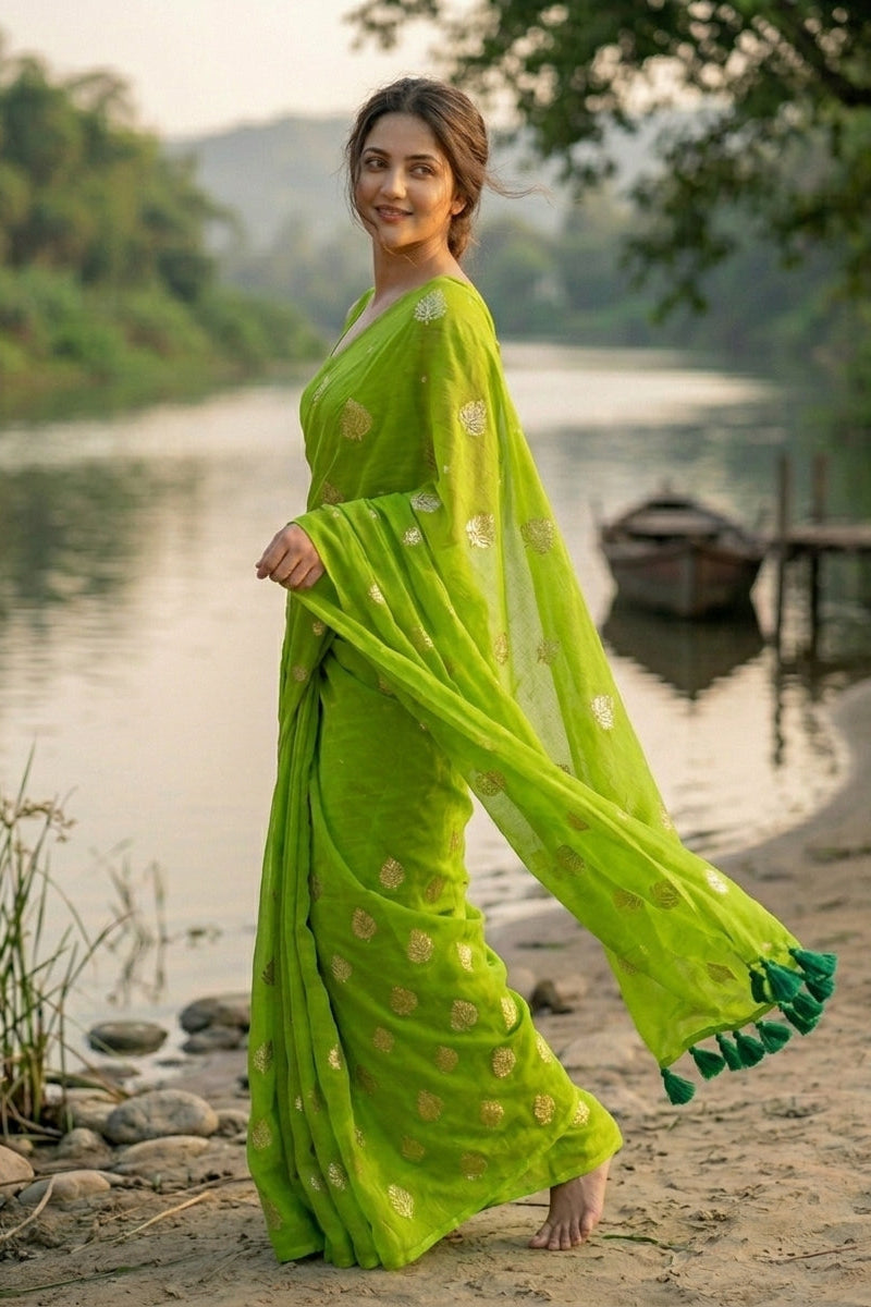 Bosonto Bilash Mul Cotton Saree