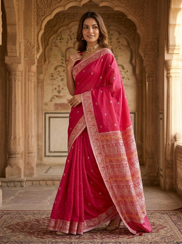 Ethereal Epics Cotton Baluchari Saree