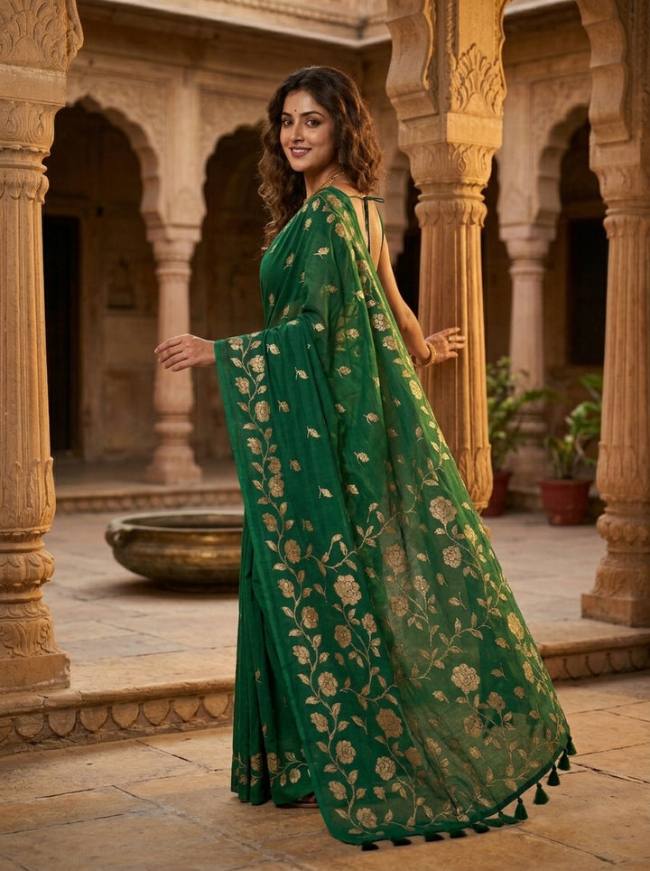 Pushpakunj Pure Mul Cotton Saree