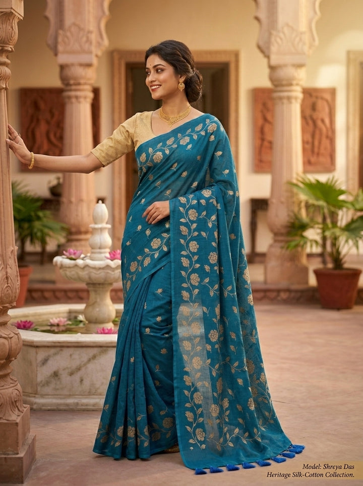 Pushpakunj Pure Mul Cotton Saree