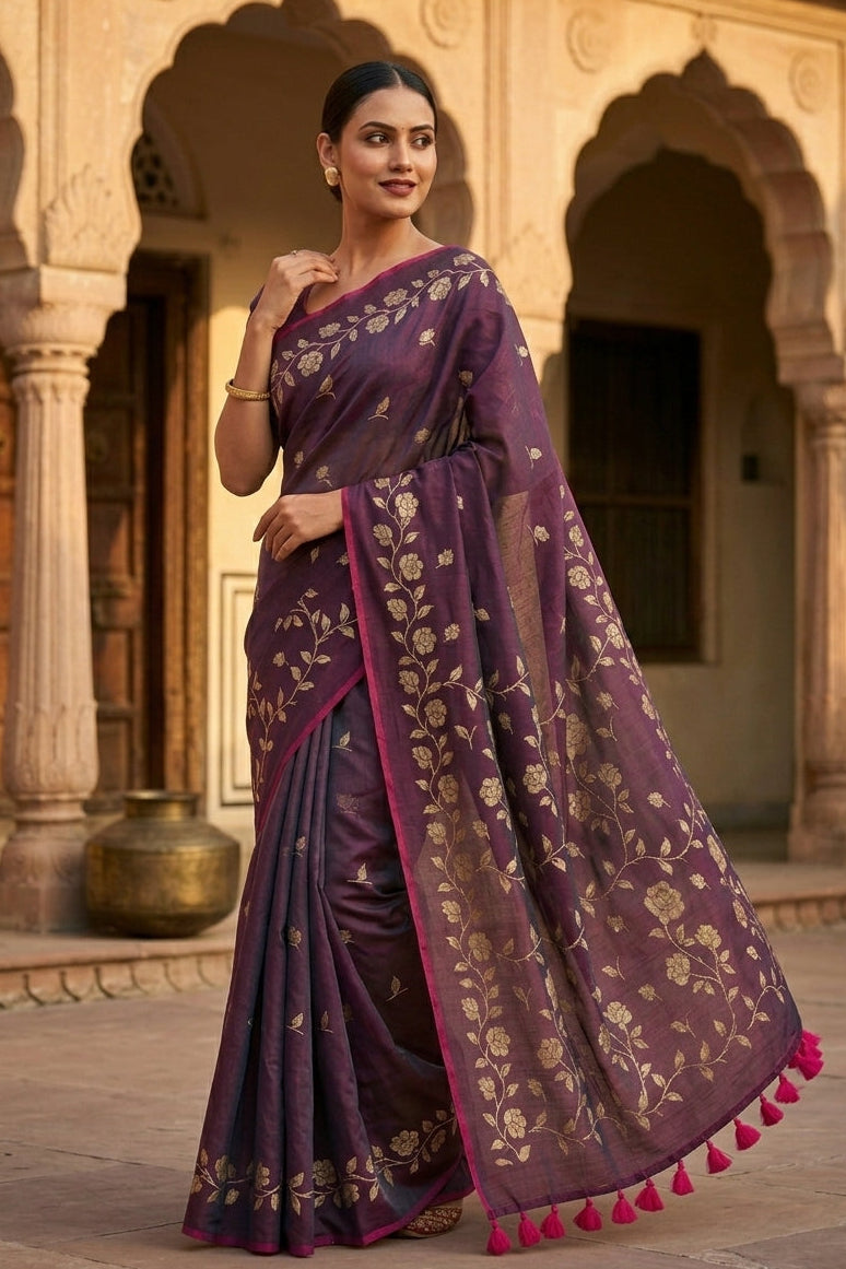 Pushpakunj Pure Mul Cotton Saree
