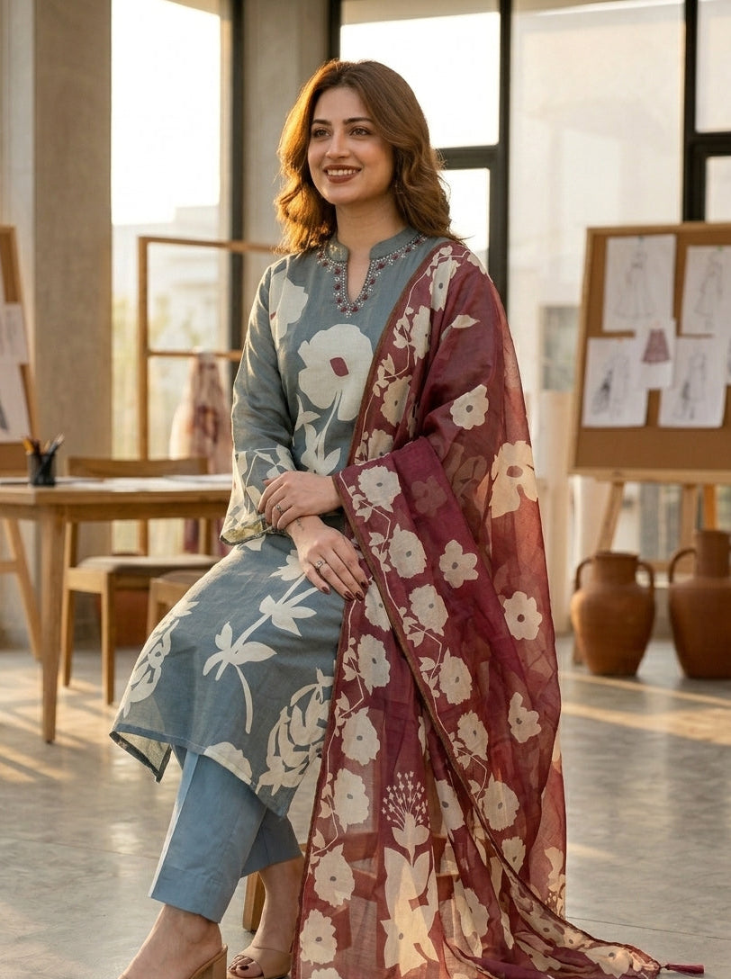 Final Light Cotton Kurti Set