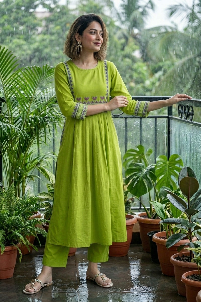 Rangon Ki Baat Cotton Kurti Set