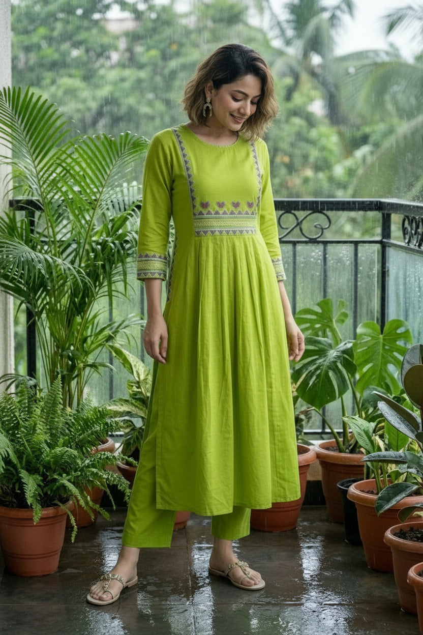 Rangon Ki Baat Cotton Kurti Set