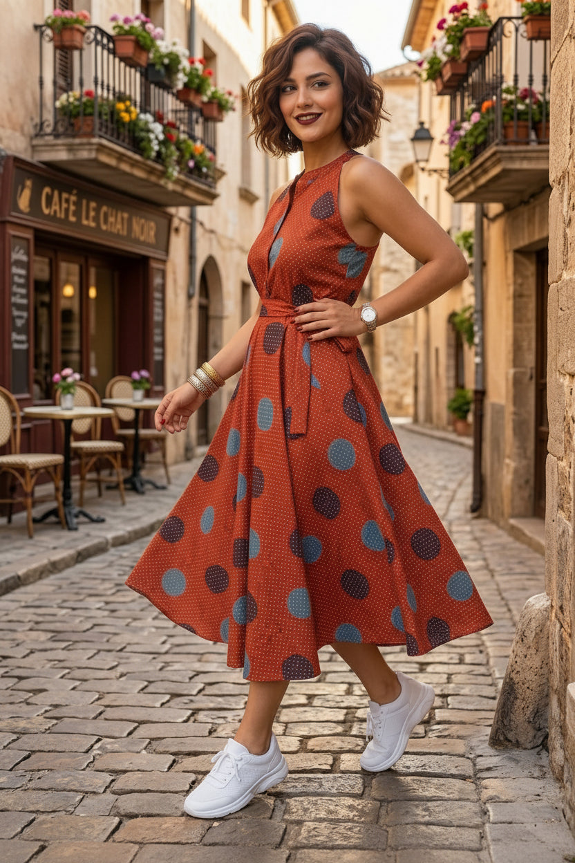 Spot On Style Sustainable Long Handloom Dress