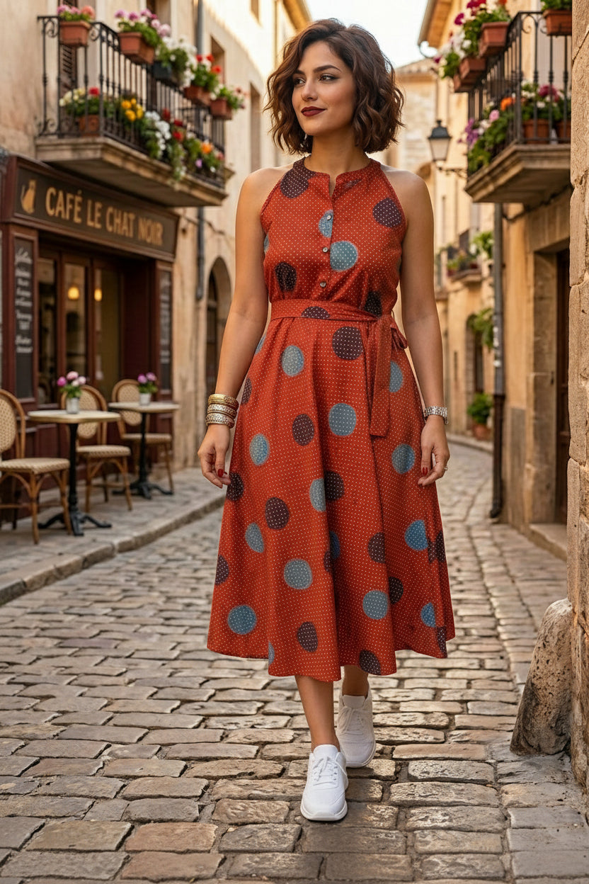 Spot On Style Sustainable Long Handloom Dress