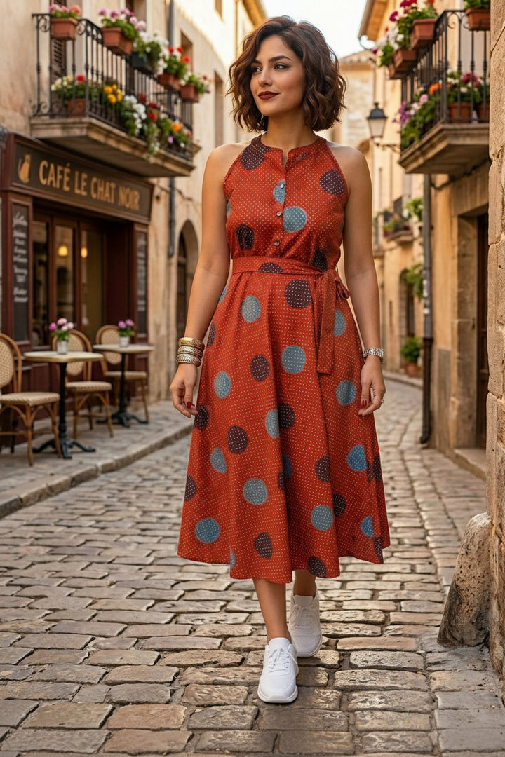 Spot On Style Sustainable Long Handloom Dress