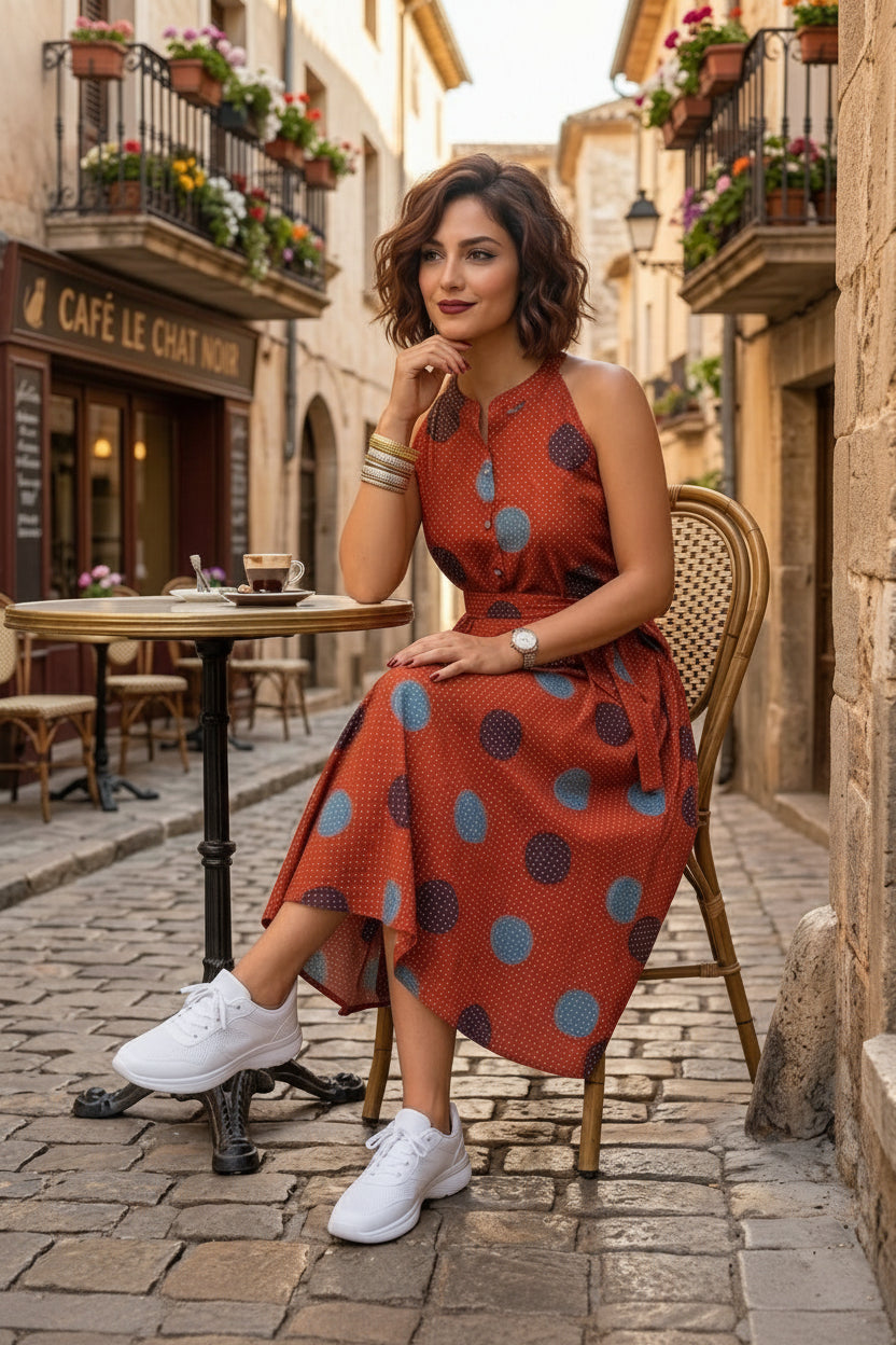 Spot On Style Sustainable Long Handloom Dress