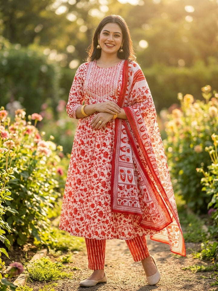 Grace Personified Anarkali style Kurti Set
