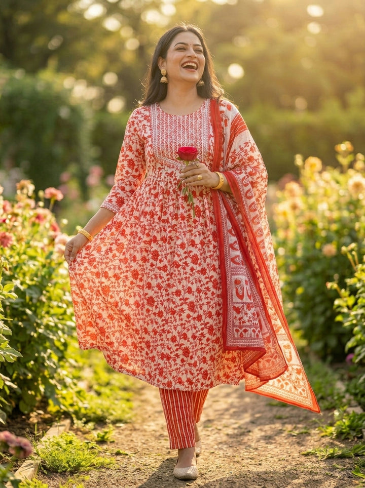 Grace Personified Anarkali style Kurti Set