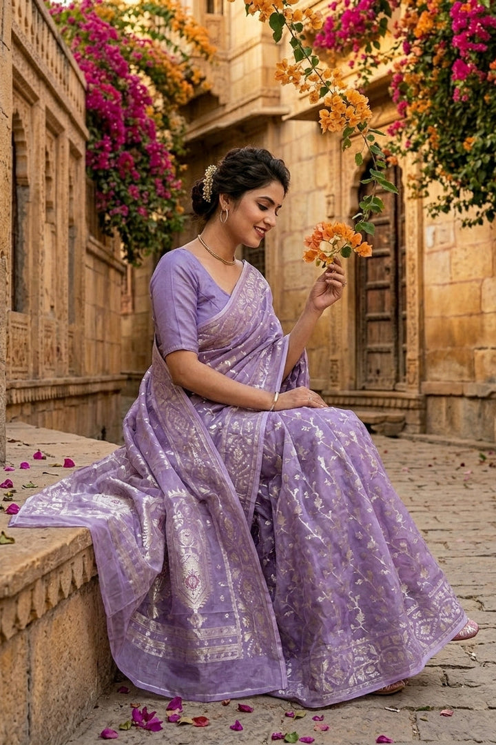 Megher Gaan Jamdani Saree