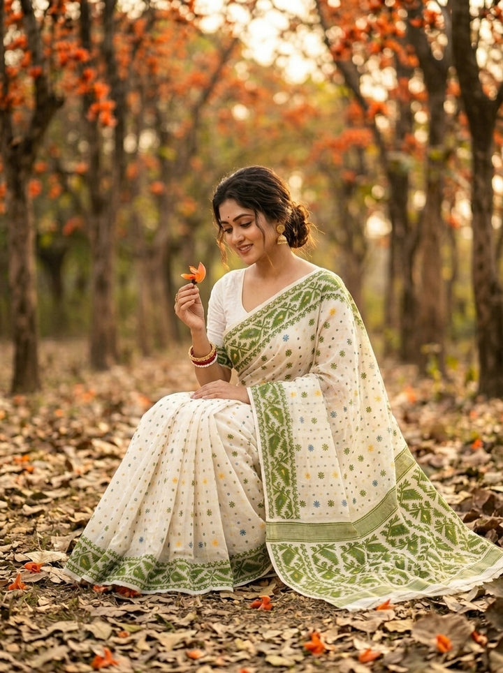 SurTara Dhakai Jamdani Saree