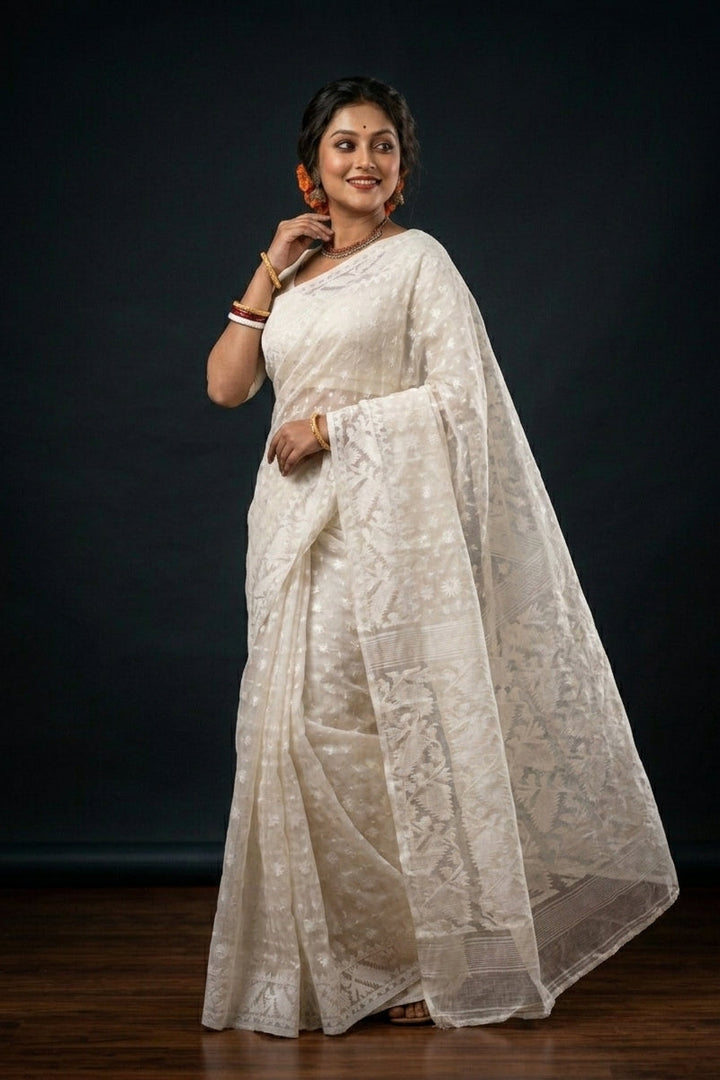 SurTara Dhakai Jamdani Saree