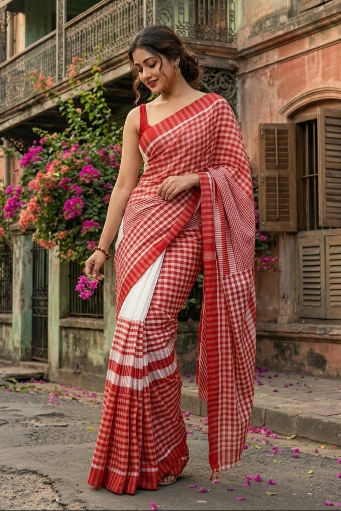 Beautiful In Stripe Cotton Saree