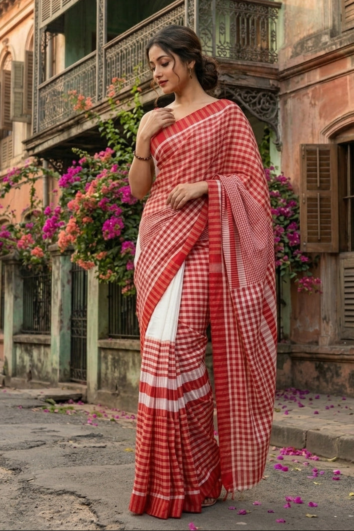 Beautiful In Stripe Cotton Saree